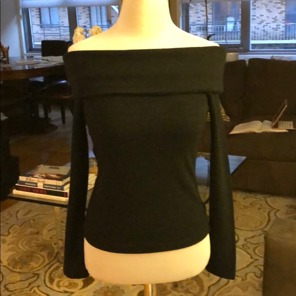 Zara Black Off the Shoulder Sweater Size M